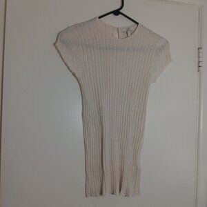 joie ribbed  knit  top womens color  cream  small